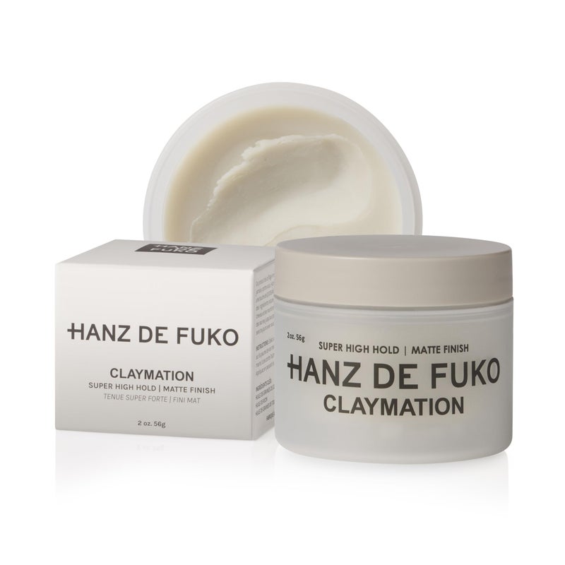 Hanz de Fuko Claymation â€“ Premium Menâ€™s Hair Styling Clay for a Super High Hold, Matte Finish â€“ Clay & Wax Hybrid, Ideal Texture Product for Straight, Wavy and Thick Hair Types â€“ 2 oz, Travel Size - Image 1